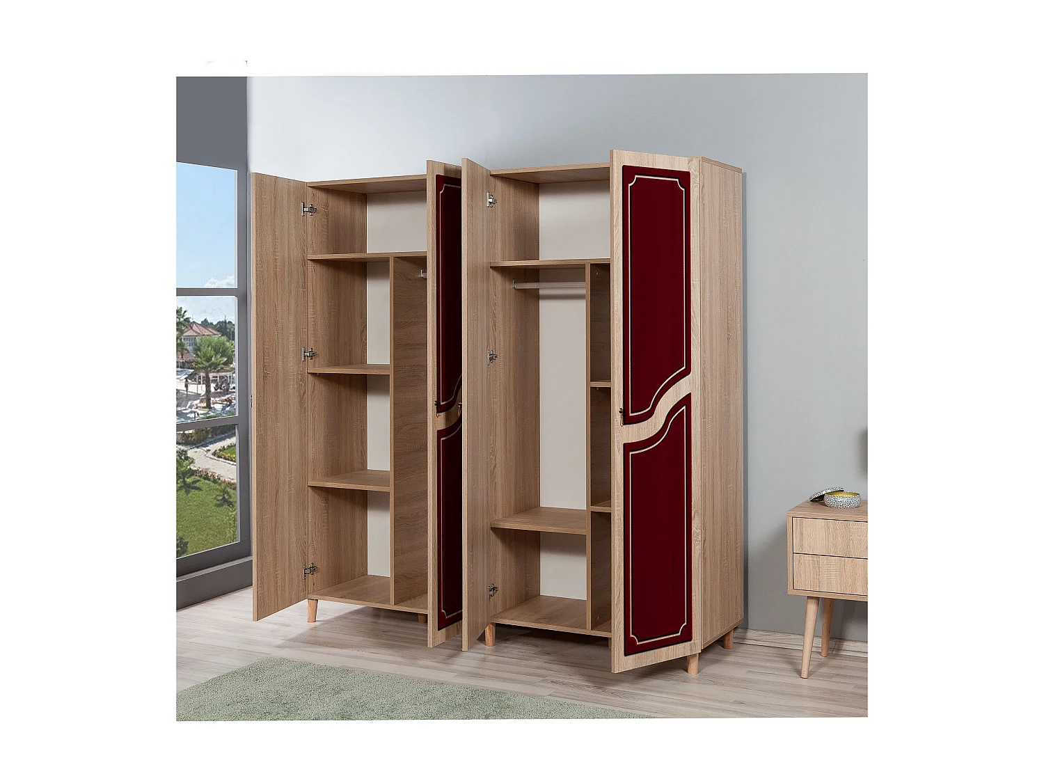 Armario İMAJ-621 sonoma color roble 180x192x52 cm