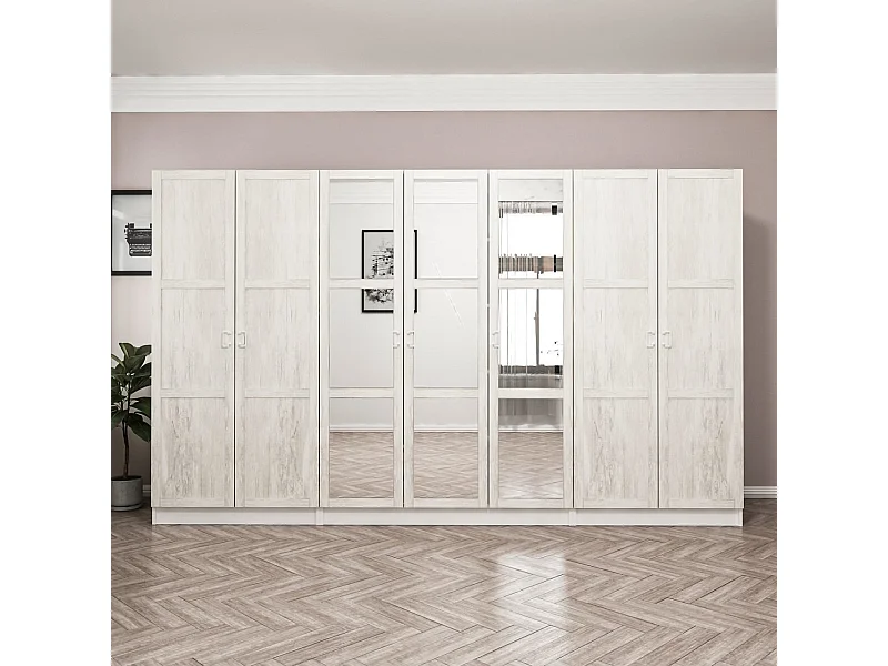 Armario Kale Country-3848 blanco 315x210x52 cm