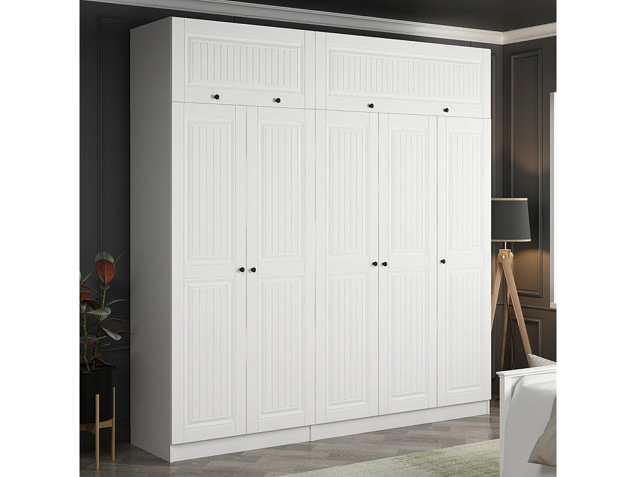 Armario Kale-5228 blanco 225x255x52 cm