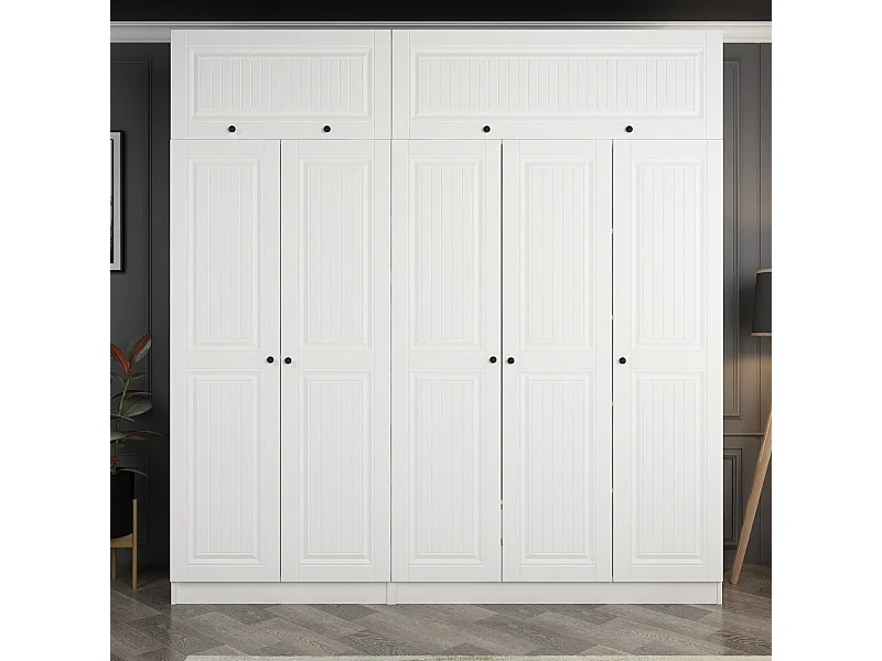 Armario Kale-5228 blanco 225x255x52 cm