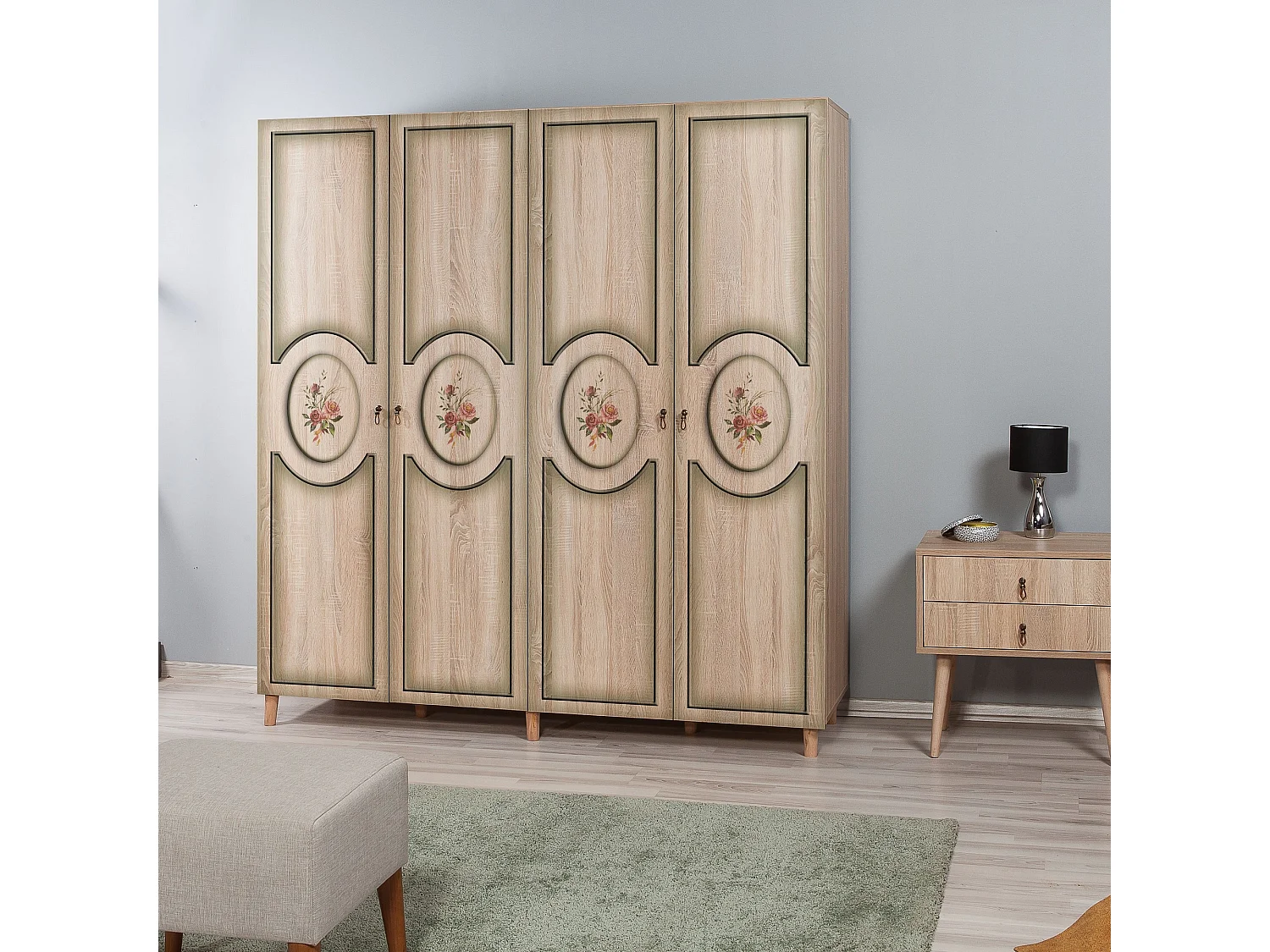 Armario İMAJ-421 sonoma color roble 180x192x52 cm