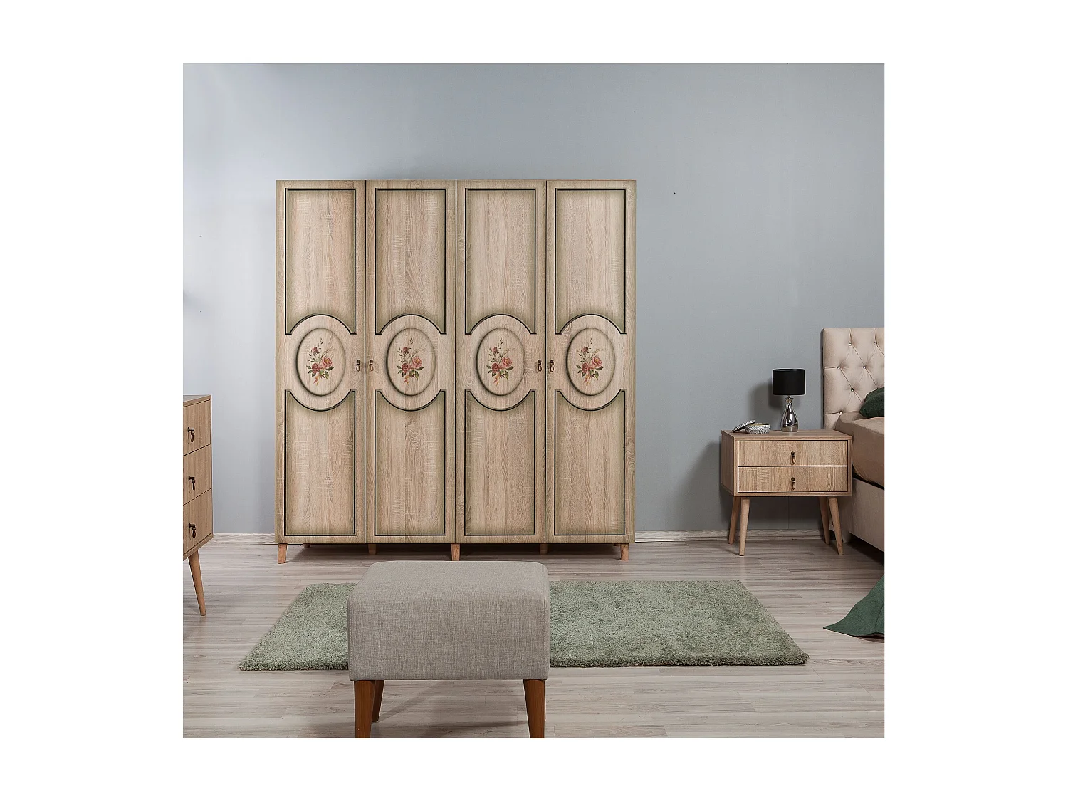 Armario İMAJ-421 sonoma color roble 180x192x52 cm