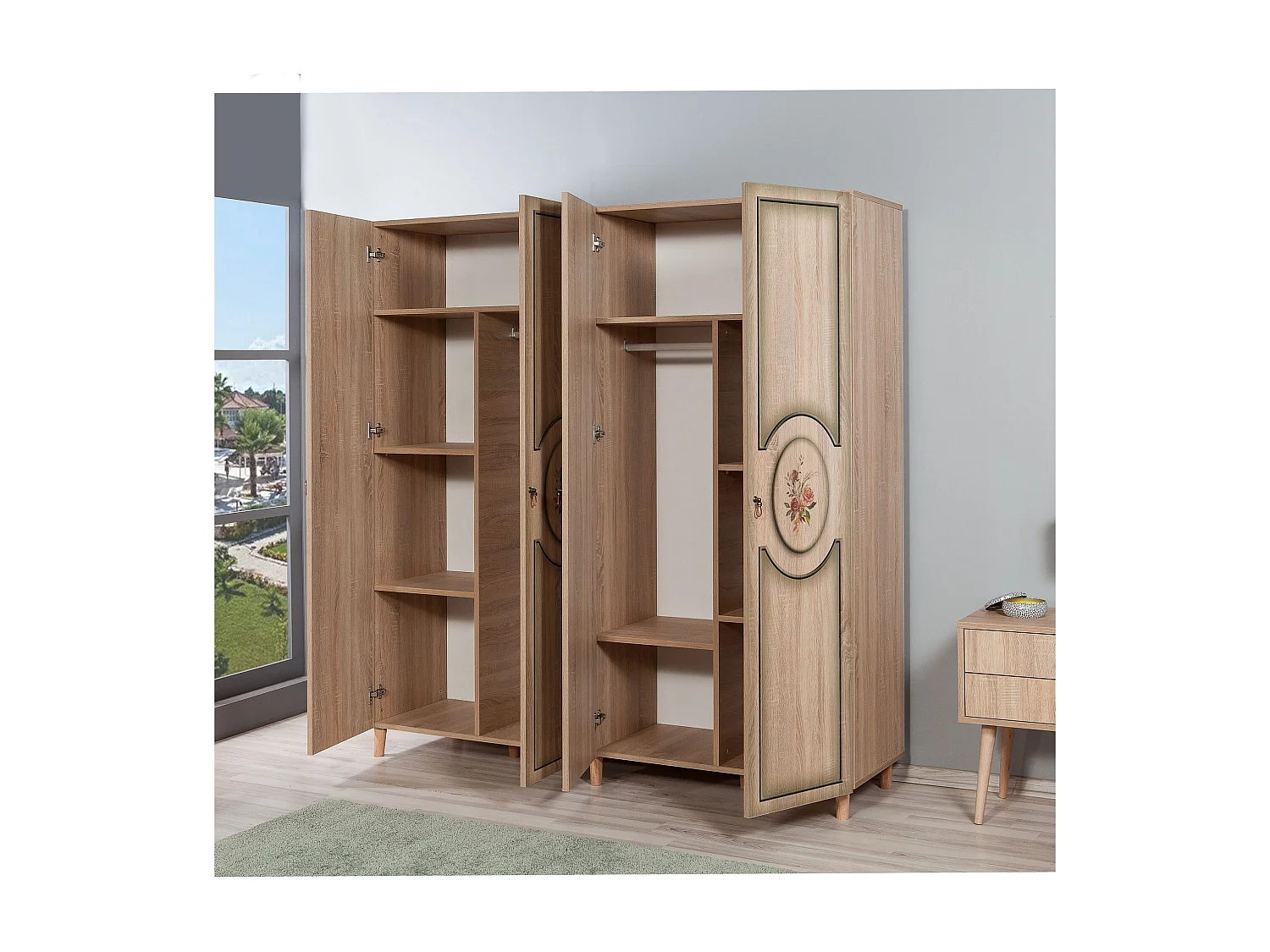 Armario İMAJ-421 sonoma color roble 180x192x52 cm