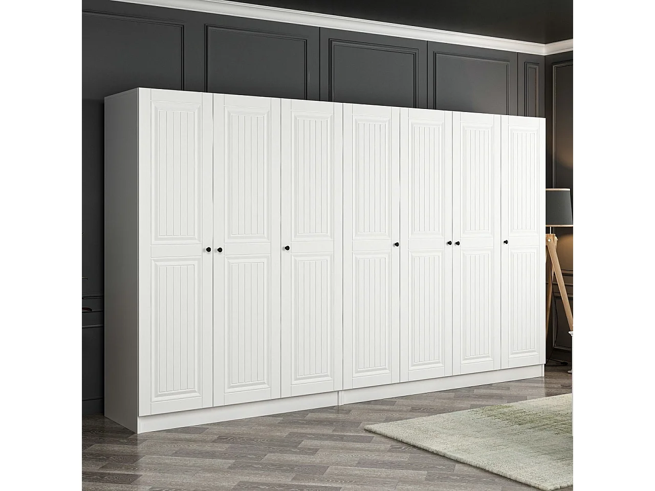 Armario Kale Mebran-4013 blanco 315x190x52 cm