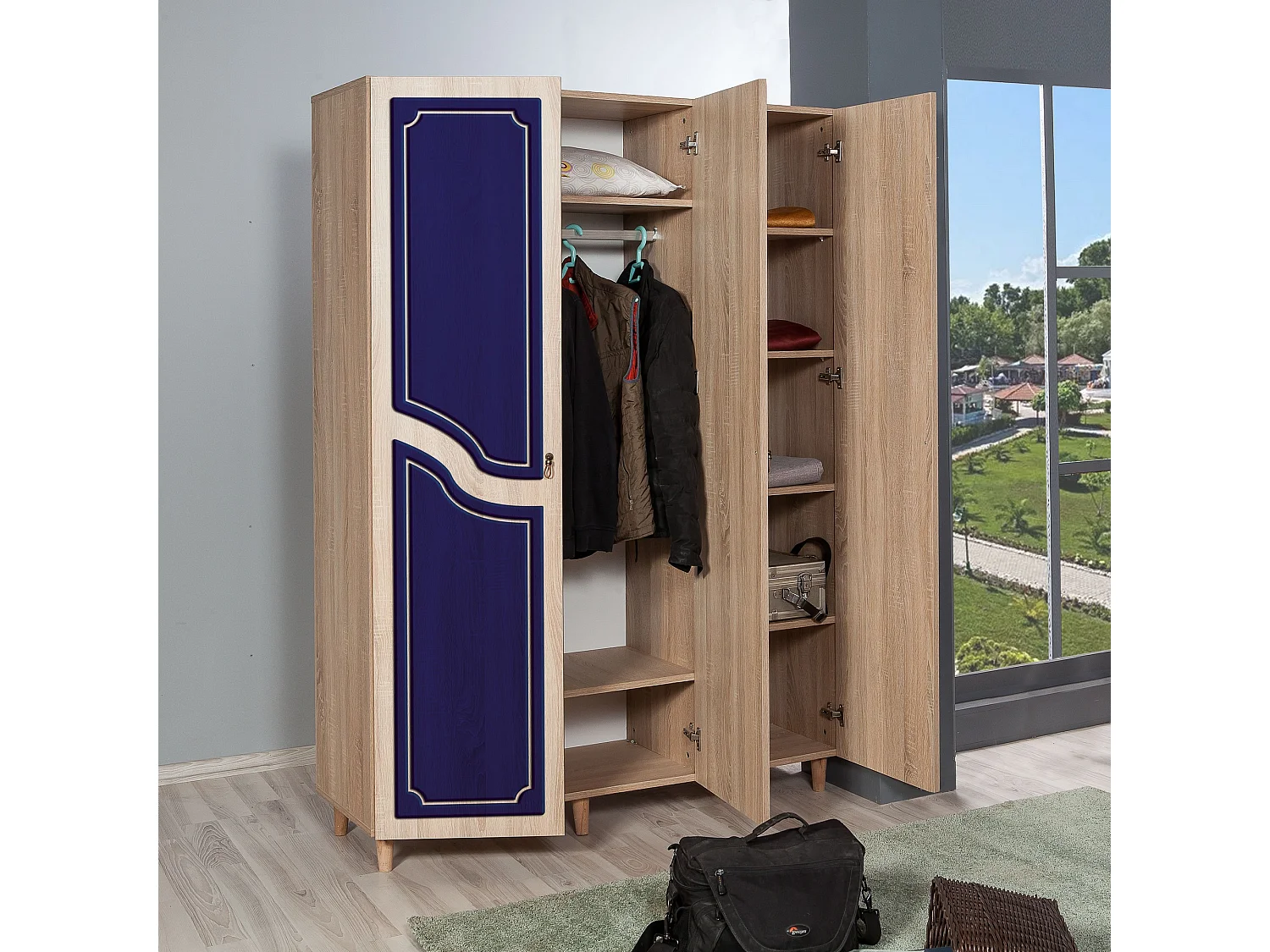 Armario MODE-620 sonoma color roble 135x192x52 cm