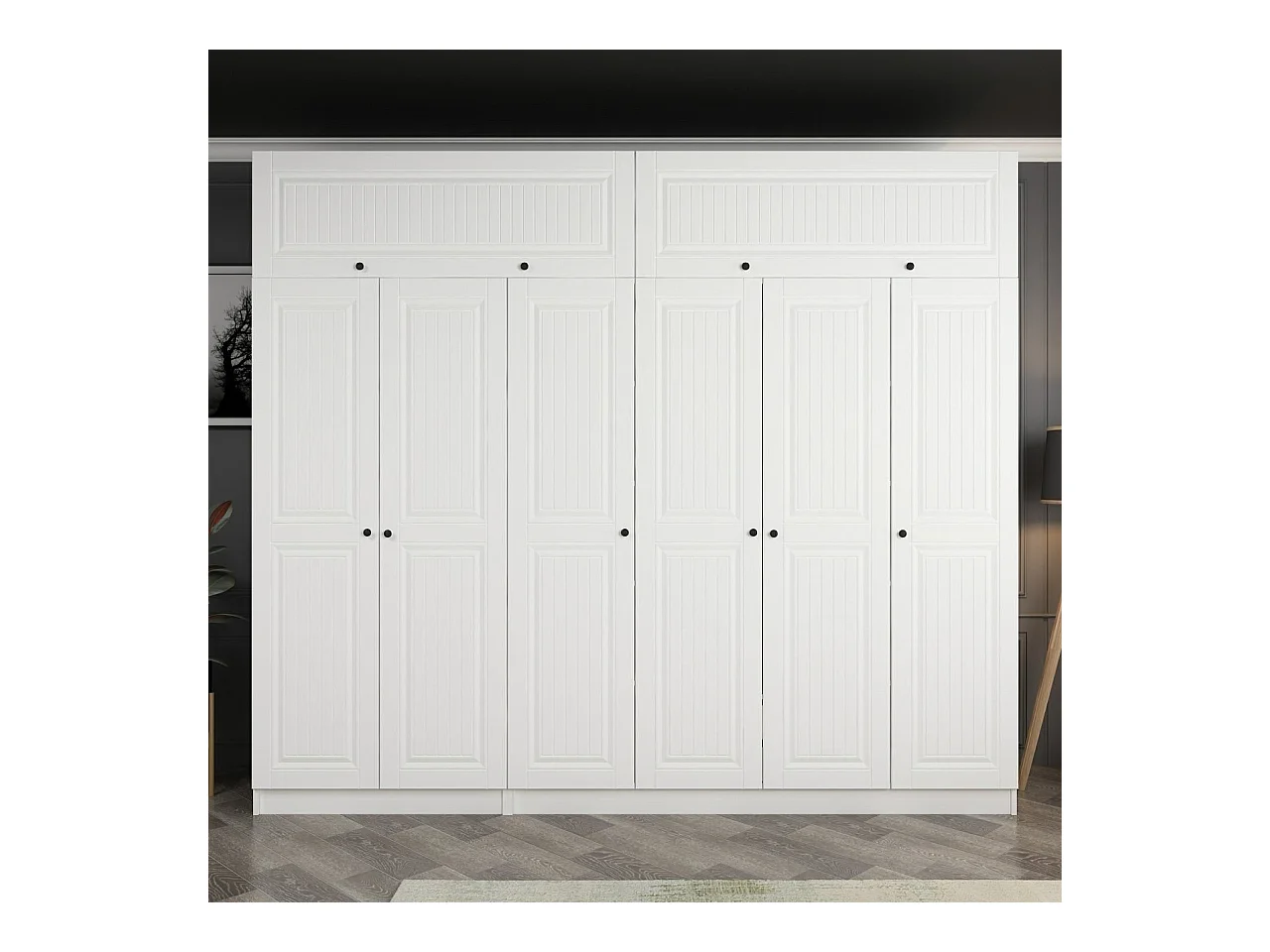 Armario Kale-5229 blanco 270x255x52 cm