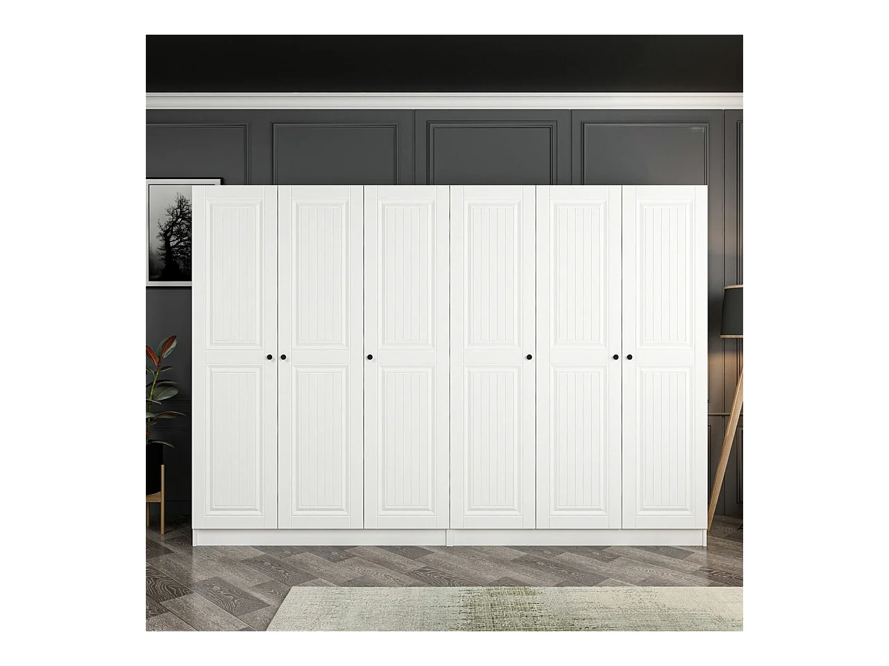 Armario Kale-4775 blanco 270x210x52 cm