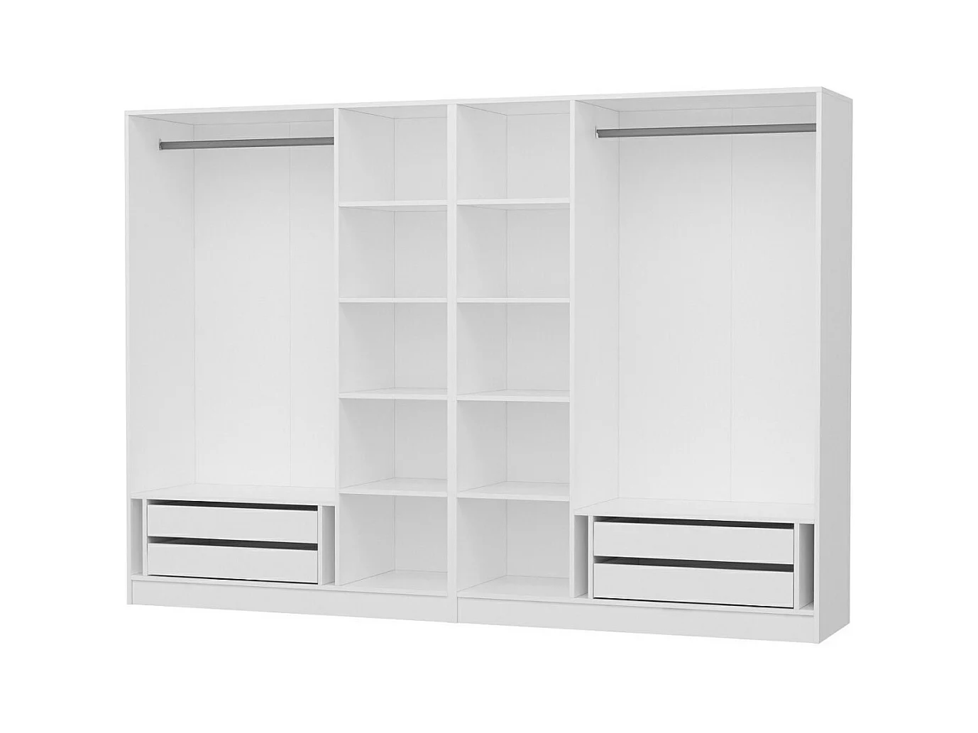 Armario Kale Mebran-4784 blanco 225x210x52 cm