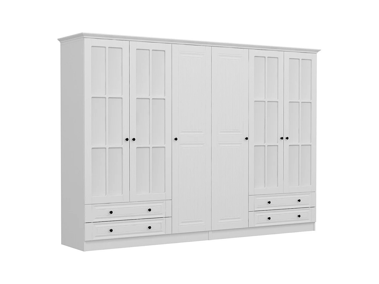 Armario Kale Mebran-4784 blanco 225x210x52 cm