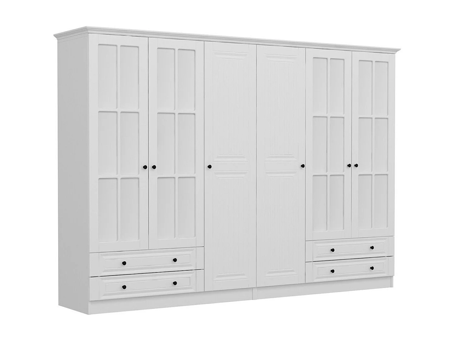 Armario Kale Mebran-4784 blanco 225x210x52 cm