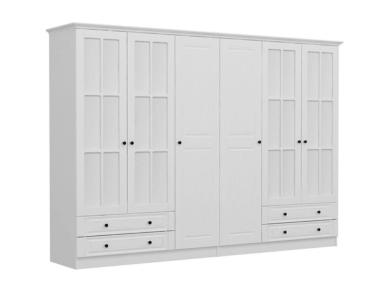 Armario Kale Mebran-4784 blanco 225x210x52 cm