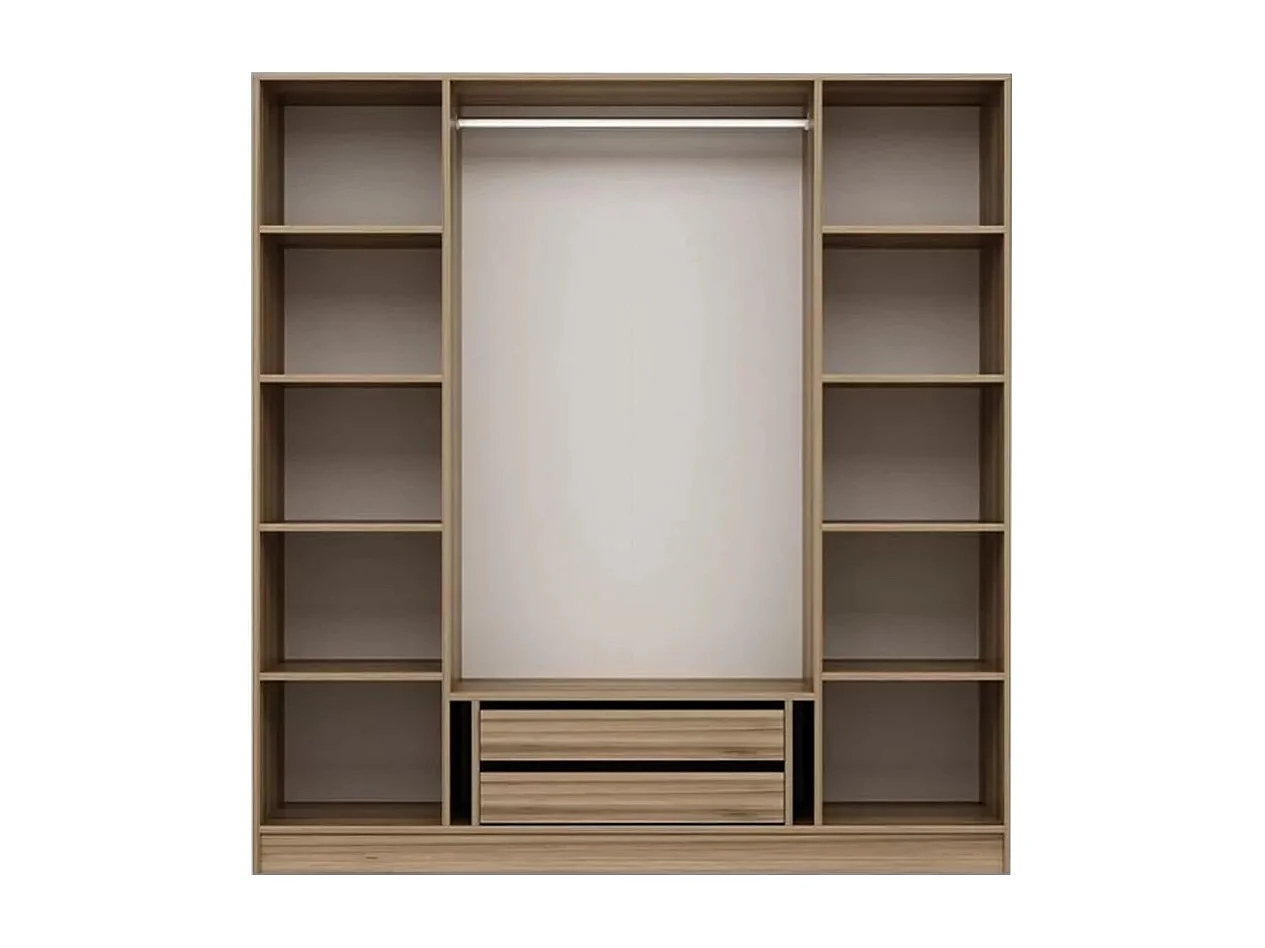 Armario Kale-2299 color nogal color roble 180x210 180x210x52 cm