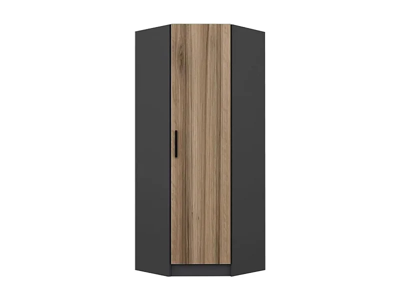 Armario Kale Corner-210 antracita puerta color roble 74x210x52 cm
