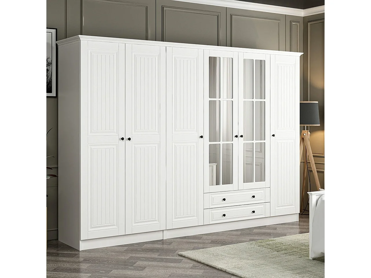 Armario Kale-4019 blanco 270x190x52 cm