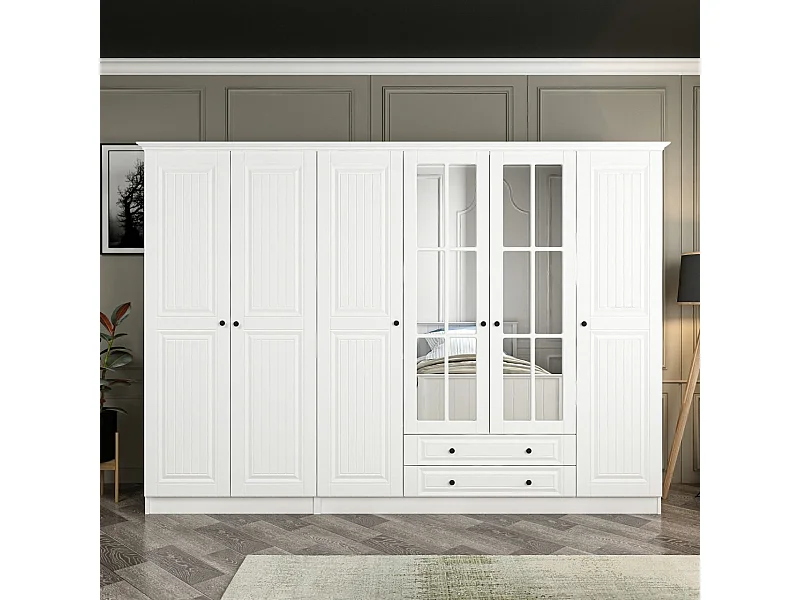 Armario Kale-4019 blanco 270x190x52 cm