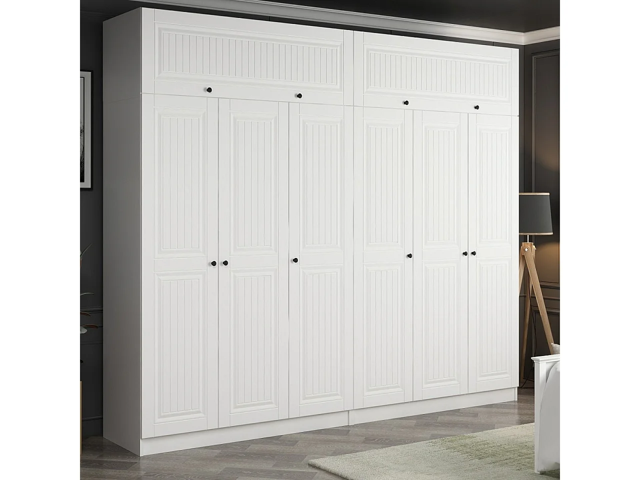 Armario Kale-5230 blanco 270x255x52 cm