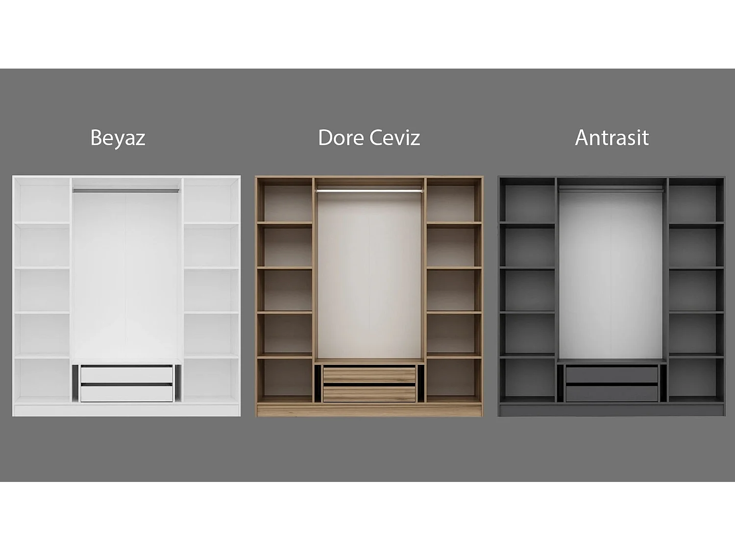 Armario Kale-2296 blanco 180x190 180x190x52 cm