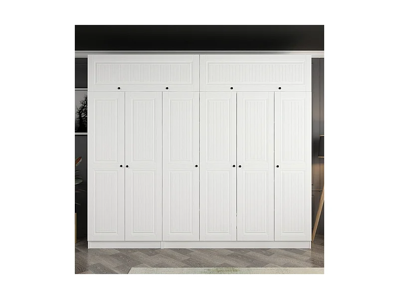 Armario Kale-5138 blanco 270x235x52 cm