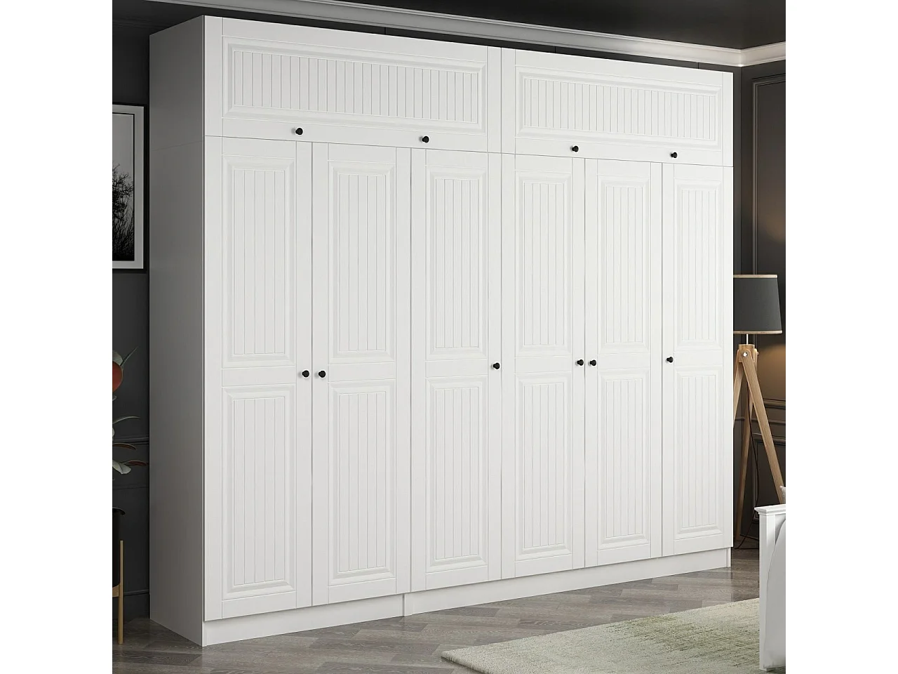 Armario Kale-5138 blanco 270x235x52 cm