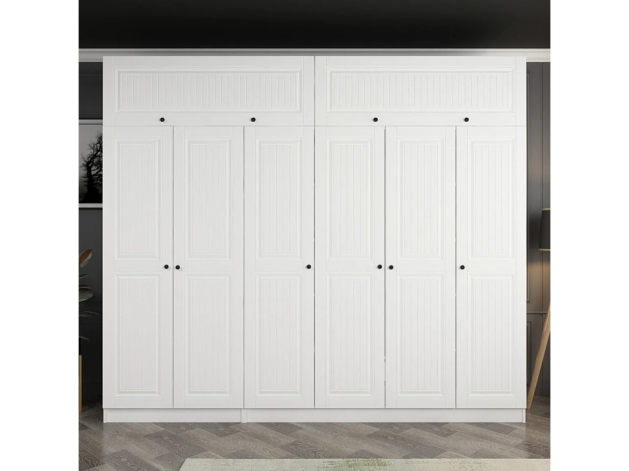 Armario Kale-5138 blanco 270x235x52 cm