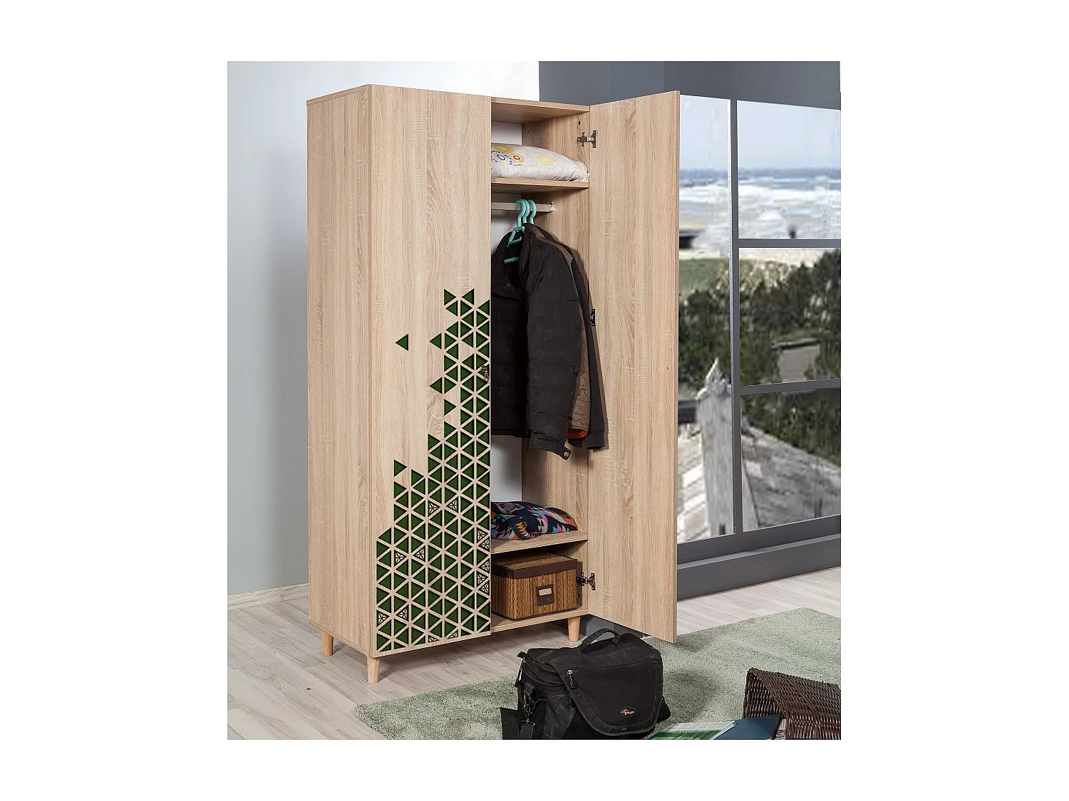 Armario Stil-121 sonoma color roble 90x192x52 cm