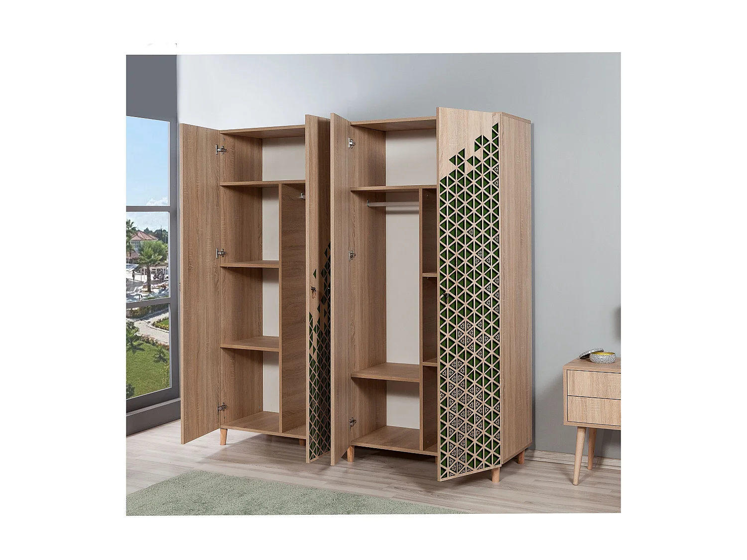 Armario İMAJ-121 sonoma color roble 180x192x52 cm