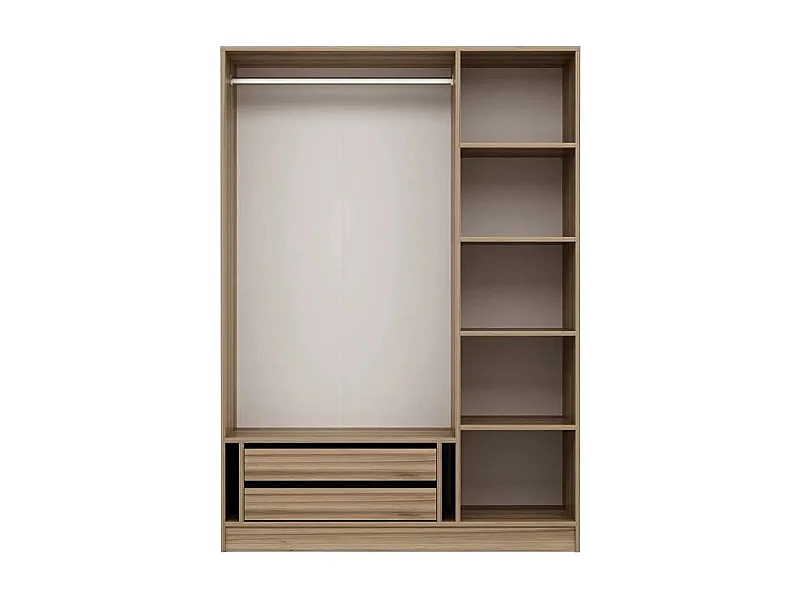 Armario Kale 135-210 color nogal 135x210x52 cm