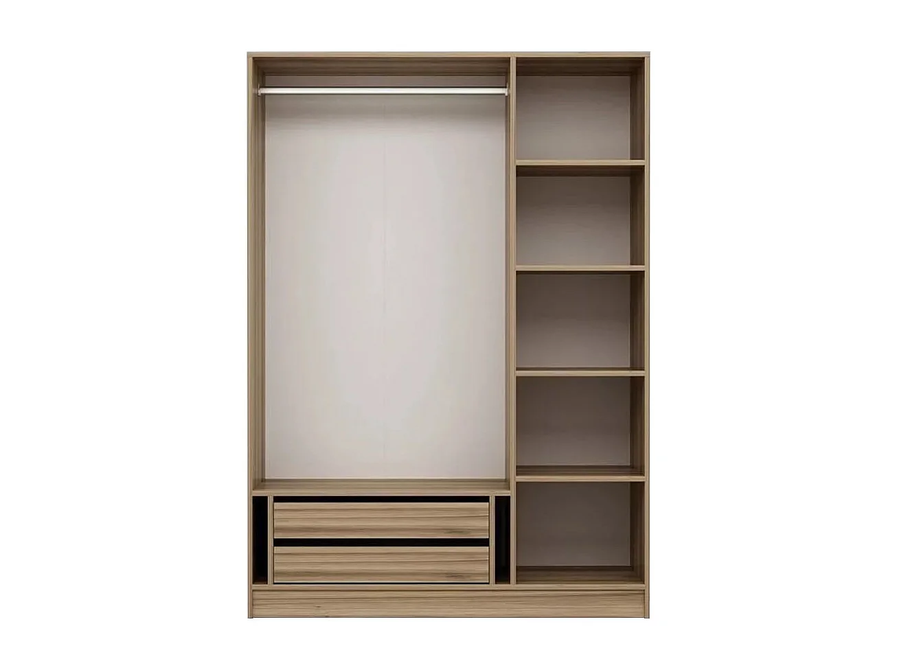 Armario Kale 135-210 color nogal 135x210x52 cm