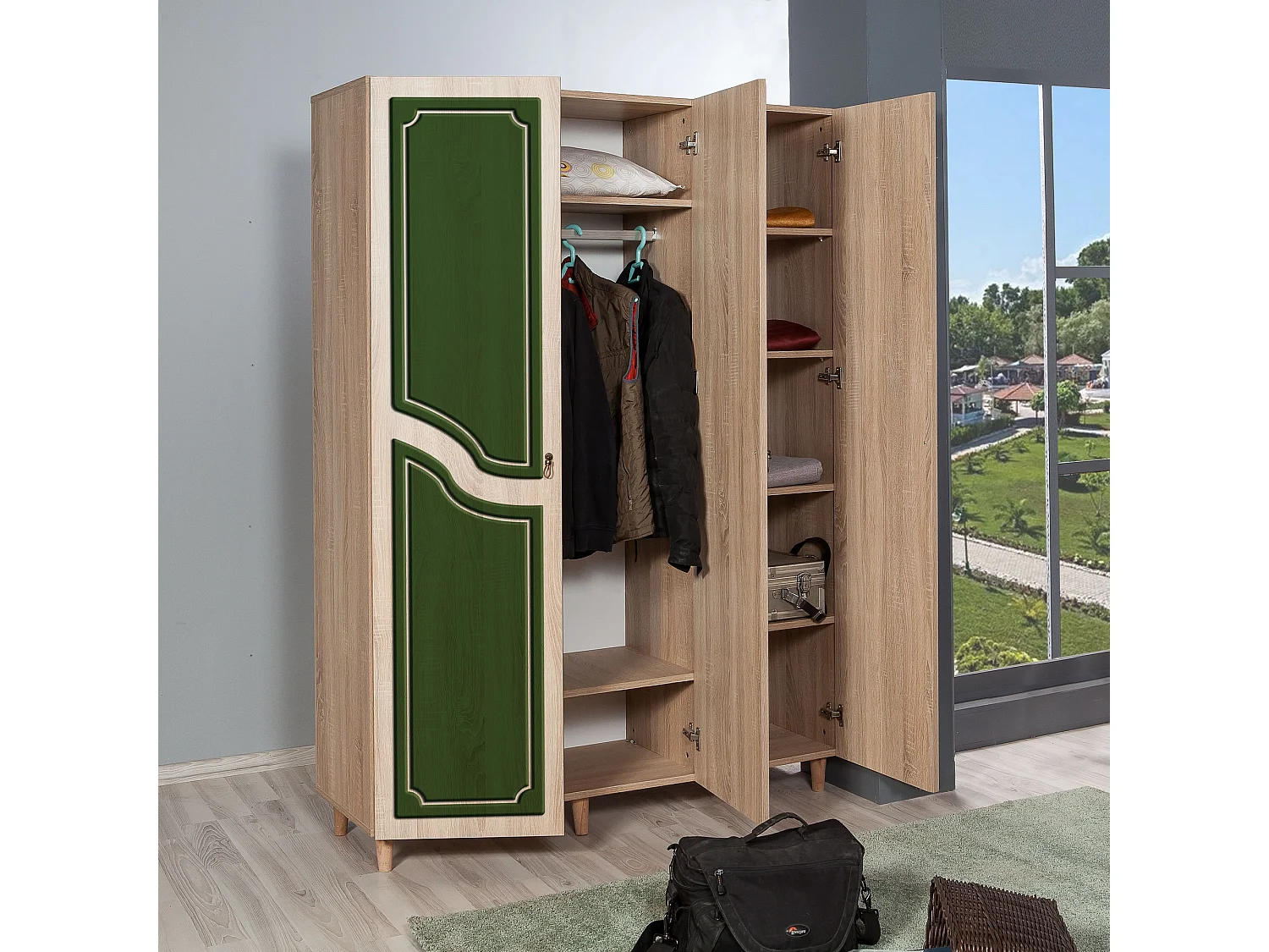 Armario MODE-623 sonoma color roble 135x192x52 cm