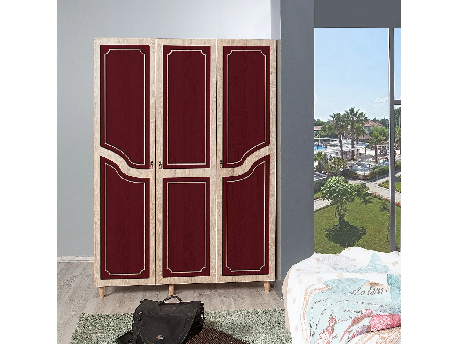 Armario MODE-621 sonoma color roble 135x192x52 cm