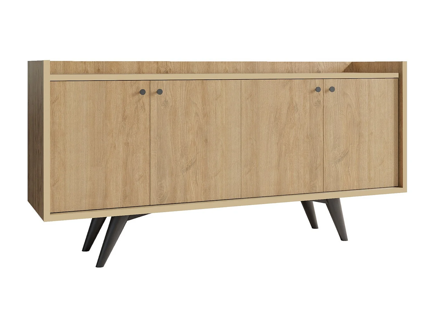 Aparador Lizbon color roble 150x40x75 cm