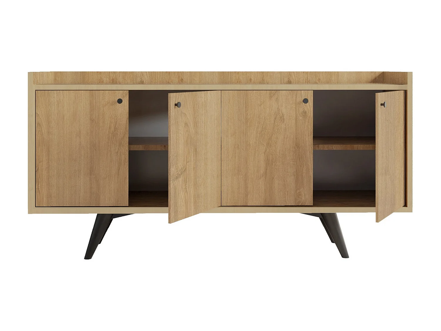 Aparador Lizbon color roble 150x40x75 cm