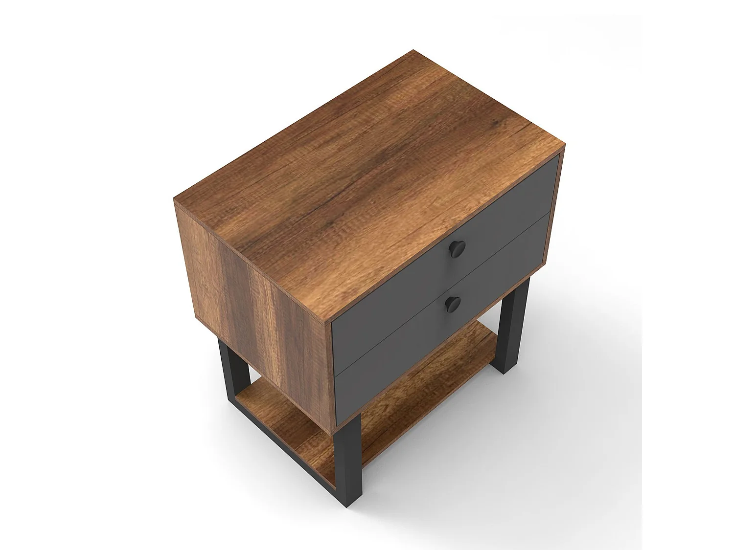 Cajonera MN03-BA antracita color nogal 80x52x85 cm