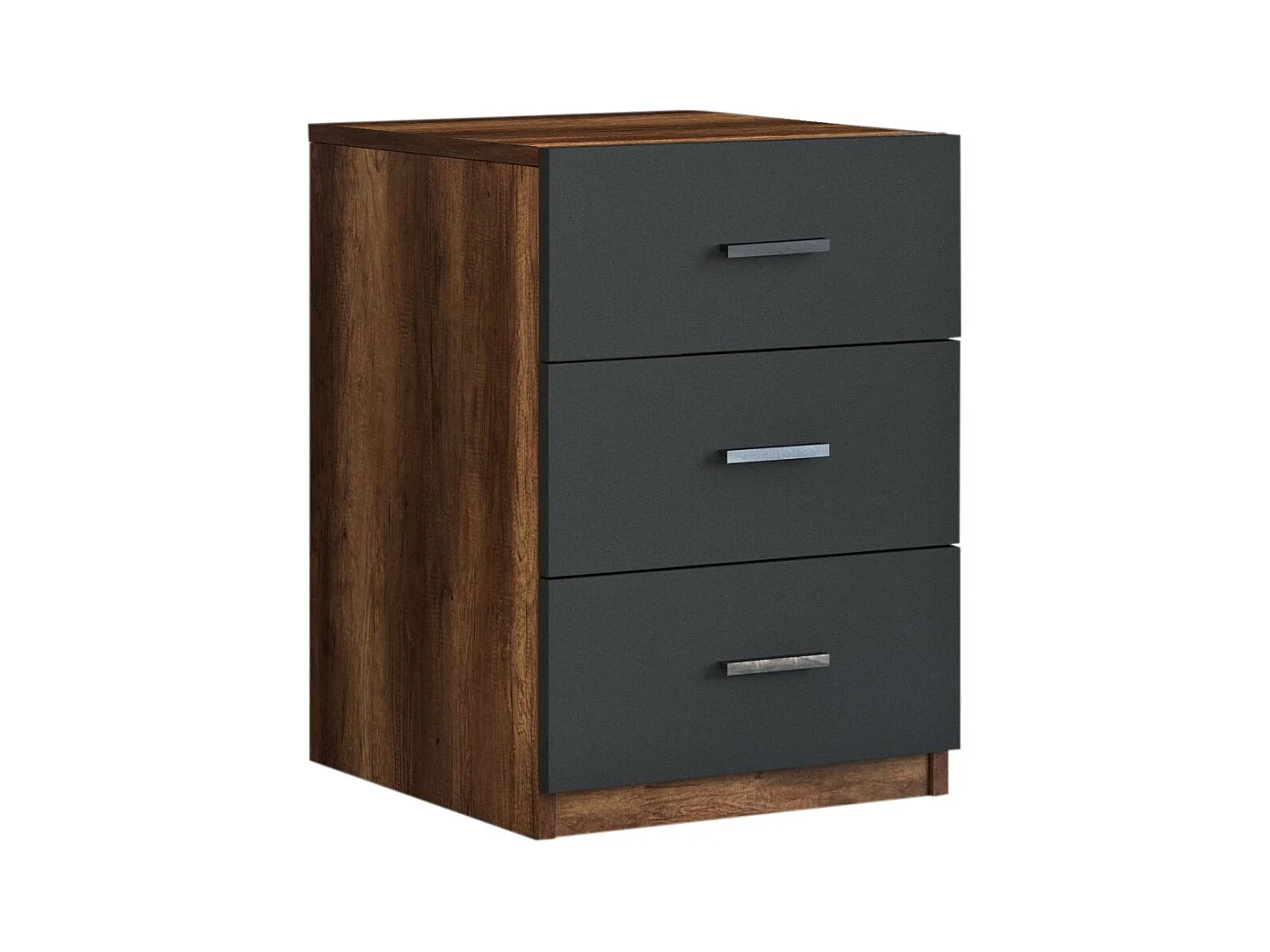 Cajonera Vario C antracita color nogal 44.5x46.6x61.8 cm