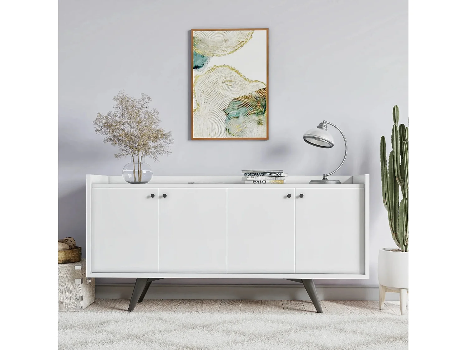 Aparador Bergen Blanco 150x40x75 cm