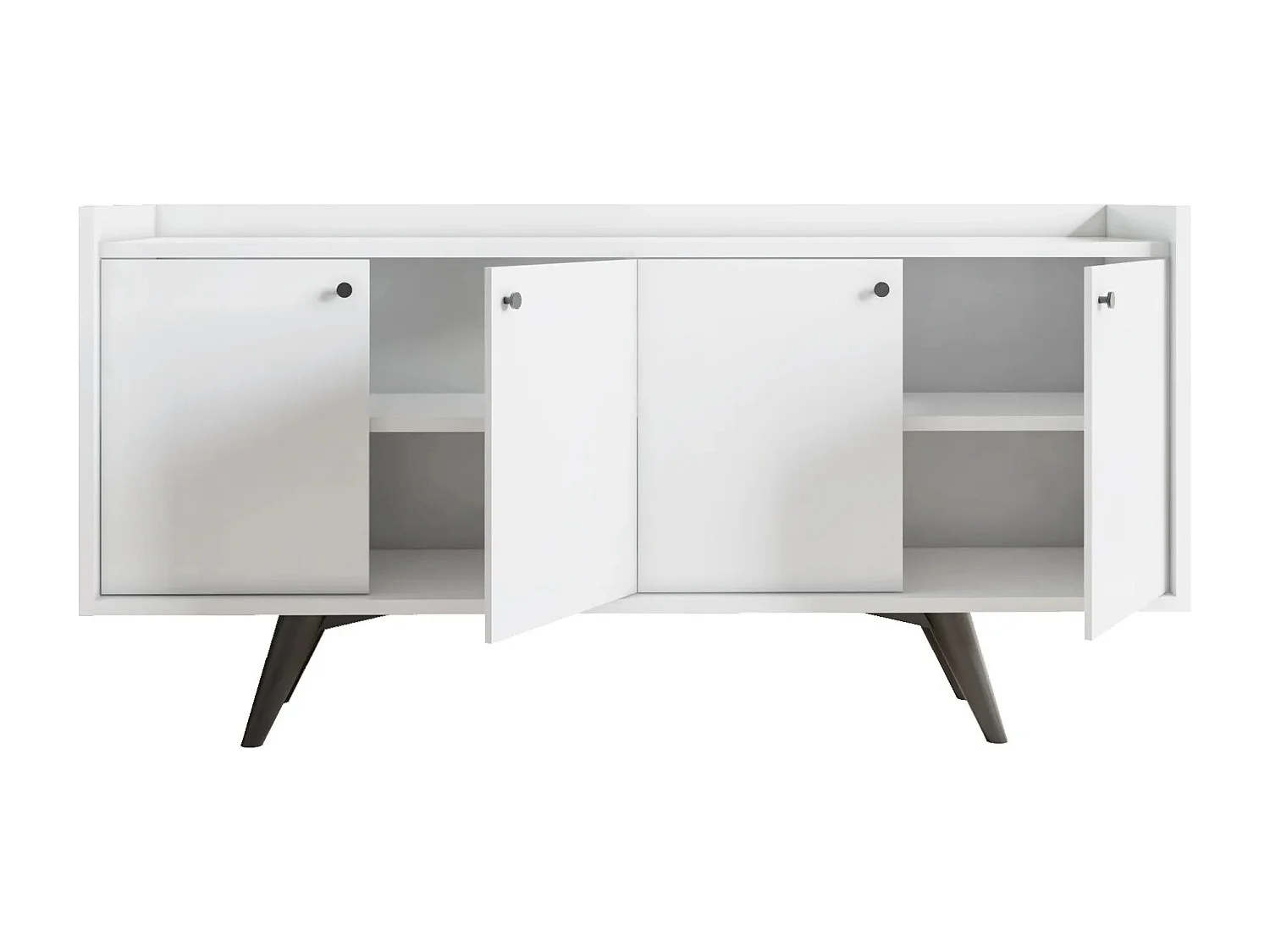 Buffet – 150 cm x 75 cm x 40 cm – Blanc – Panneau de particules mélaminé