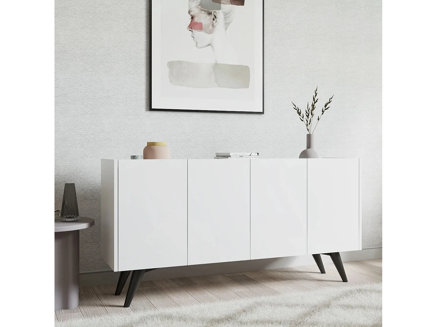 Aparador – 150 cm – Branco – MDF revestido de melamina