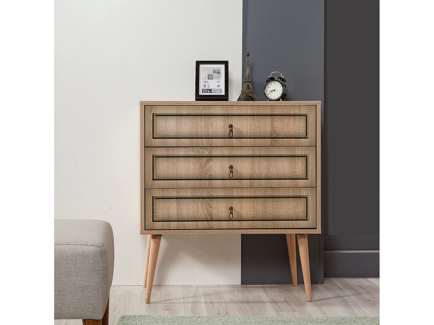 Cómoda Trio-421 sonoma color roble 80x40x90 cm