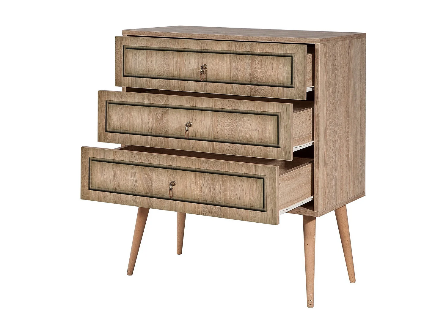 Cómoda Trio-421 sonoma color roble 80x40x90 cm