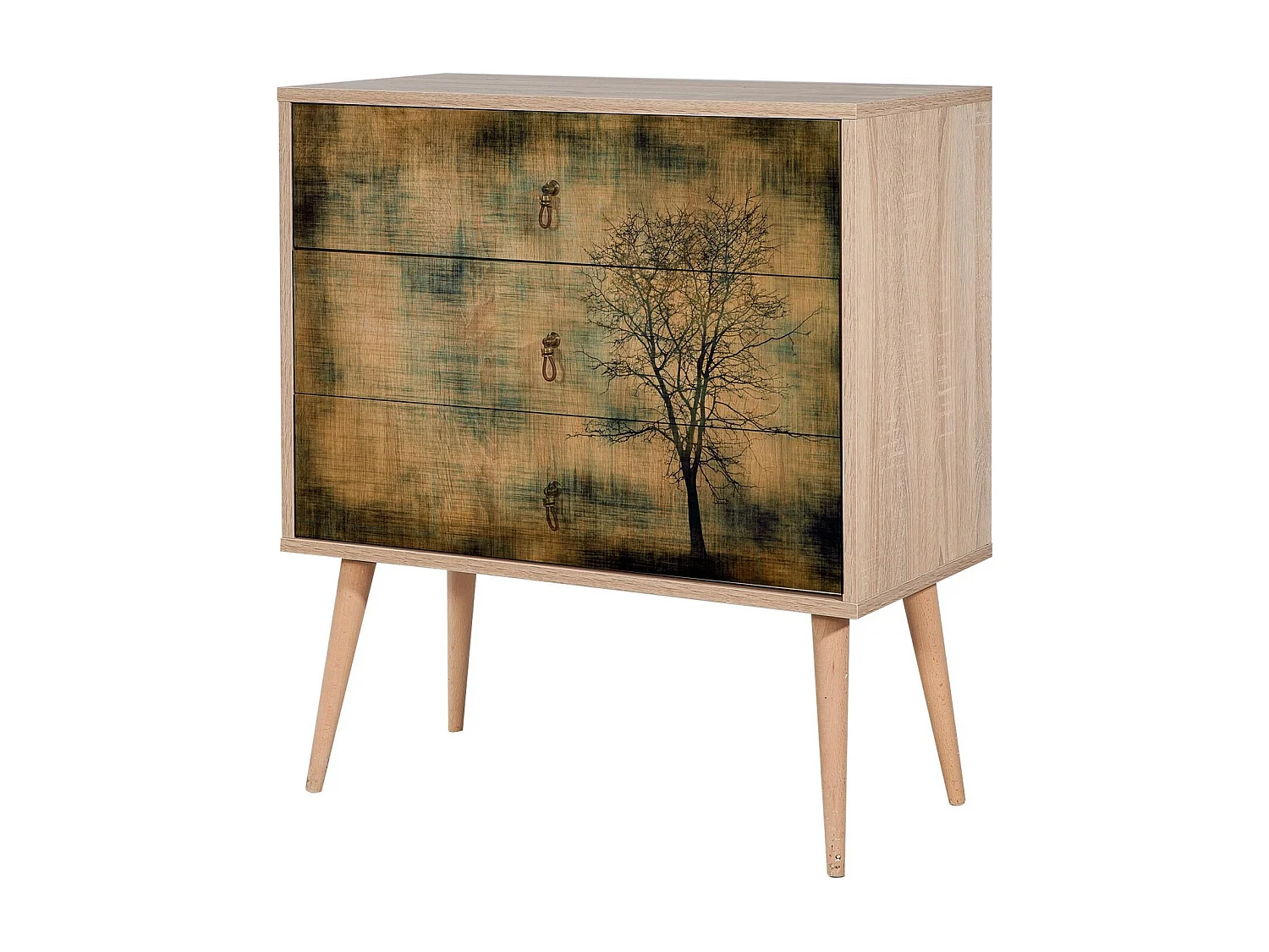 Cómoda Trio-729 sonoma color roble 80x40x90 cm