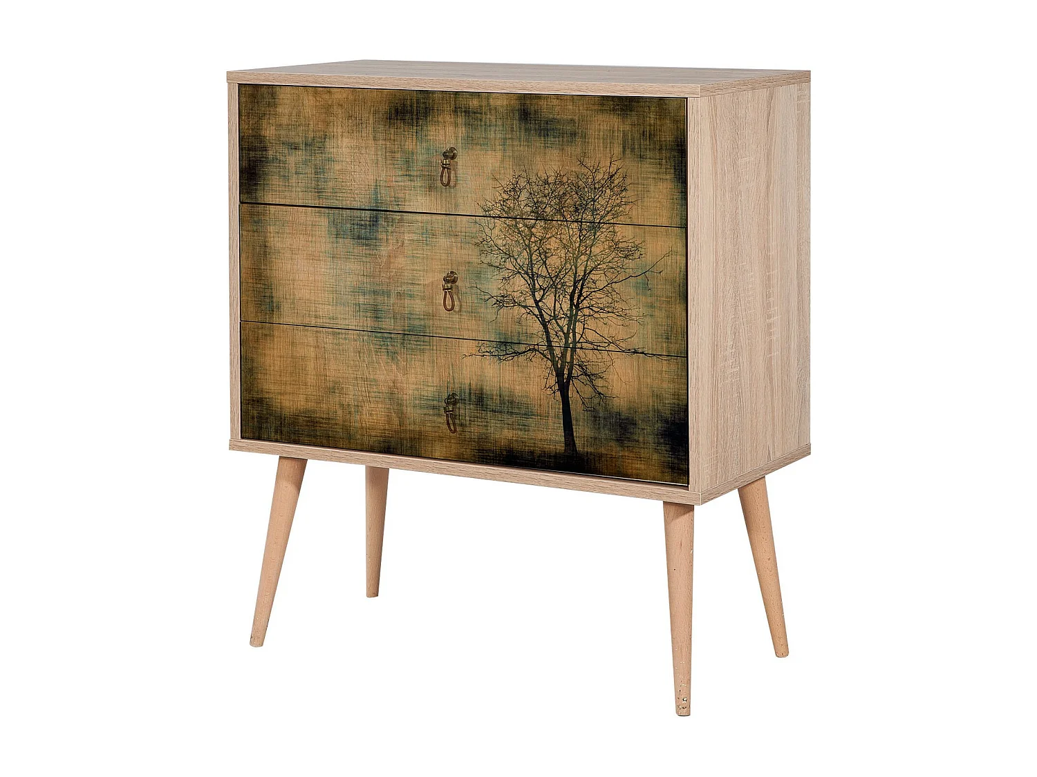 Cómoda Trio-729 sonoma color roble 80x40x90 cm