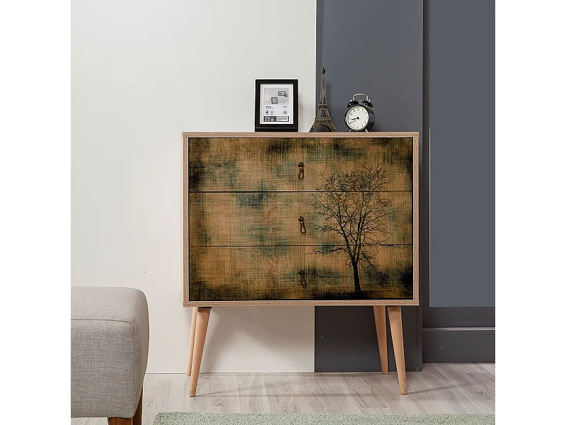 Cómoda Trio-729 sonoma color roble 80x40x90 cm