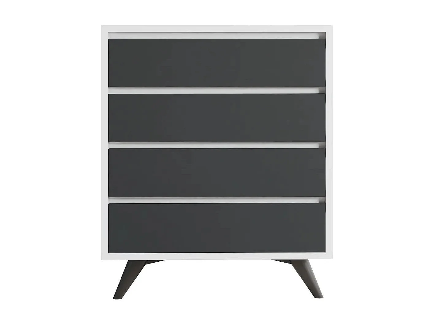 Cómoda Suvera Blanco Antracita 70x40x86 cm