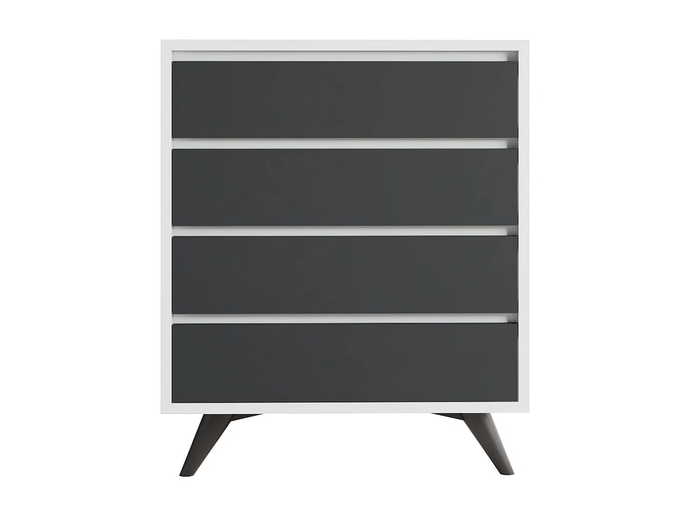 Cómoda Suvera Blanco Antracita 70x40x86 cm