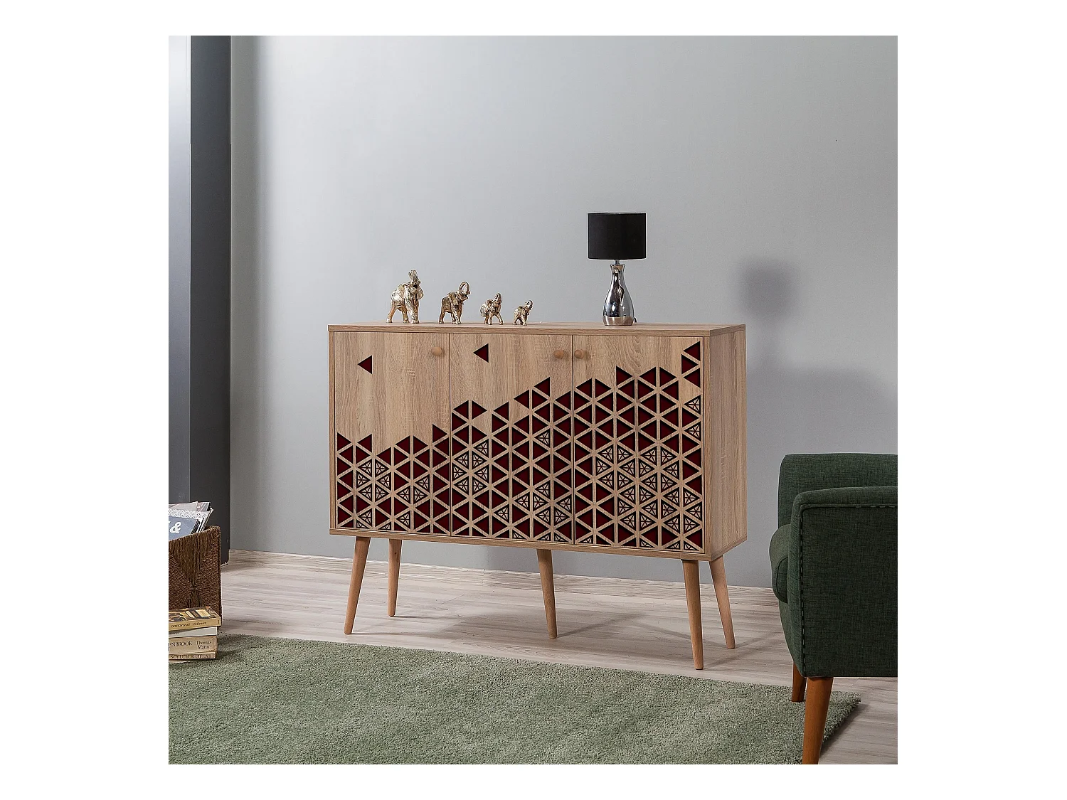 Aparador Mega-122 sonoma color roble 120x36x90 cm