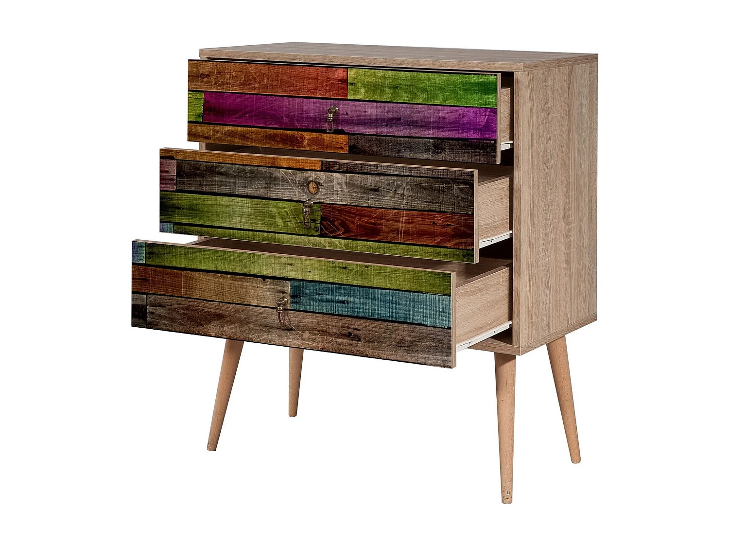 Cómoda Trio-726 sonoma color roble 80x40x90 cm