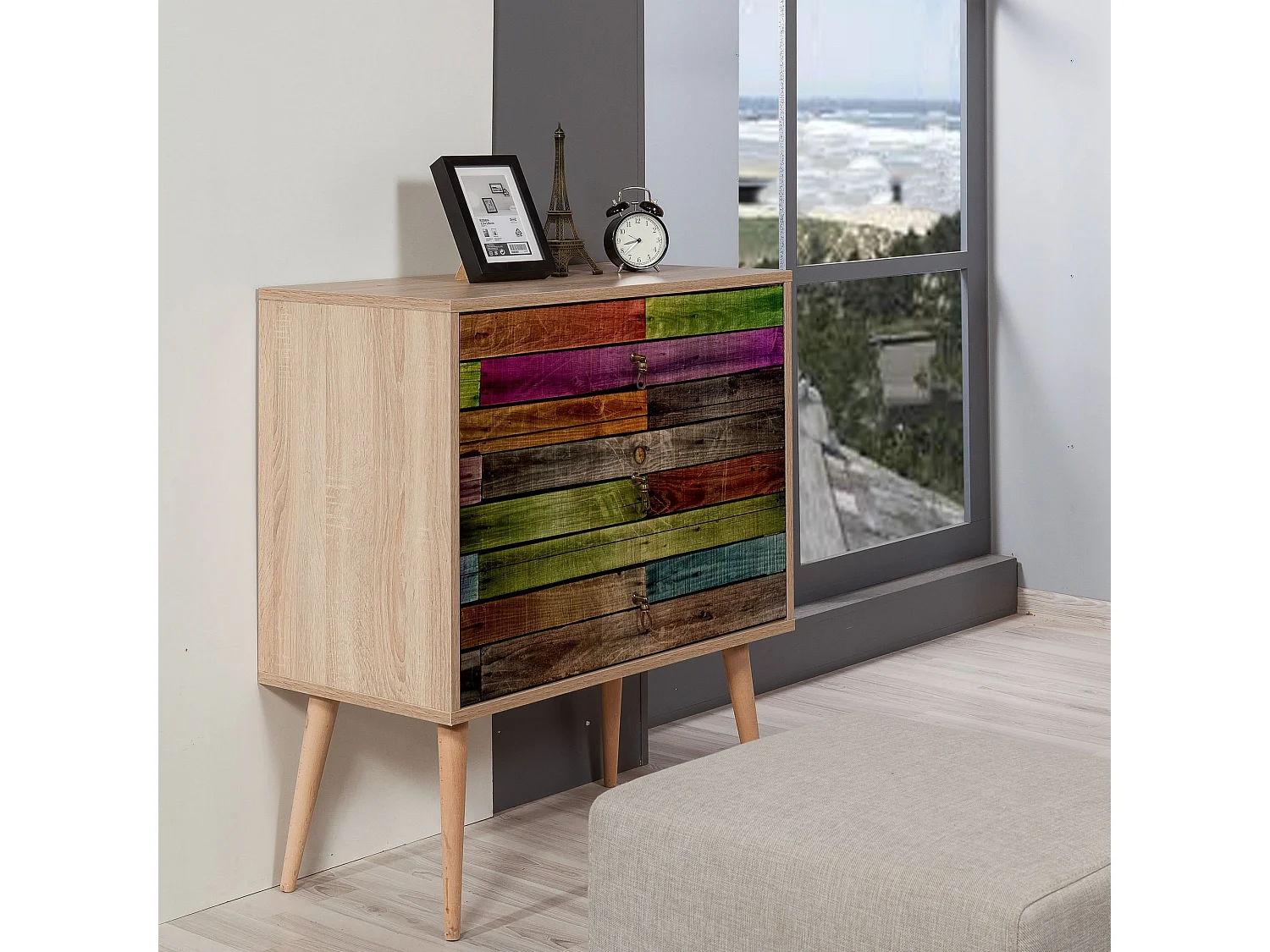 Cómoda Trio-726 sonoma color roble 80x40x90 cm