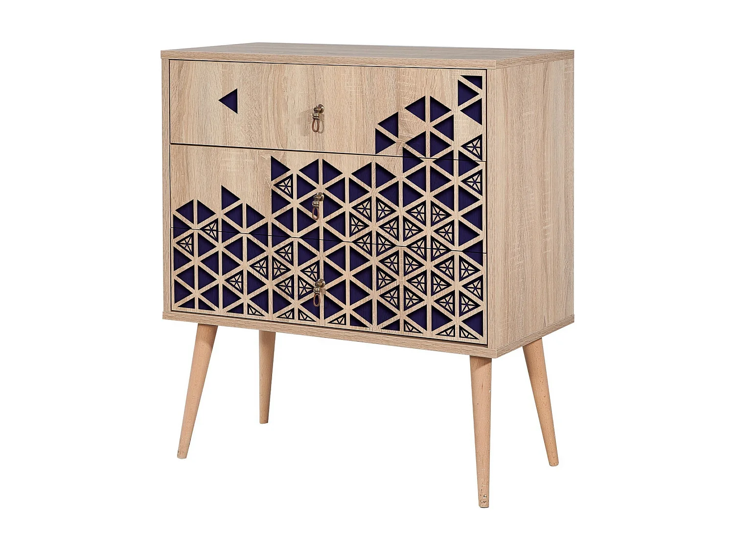 Cómoda Trio-123 sonoma color roble 80x40x90 cm