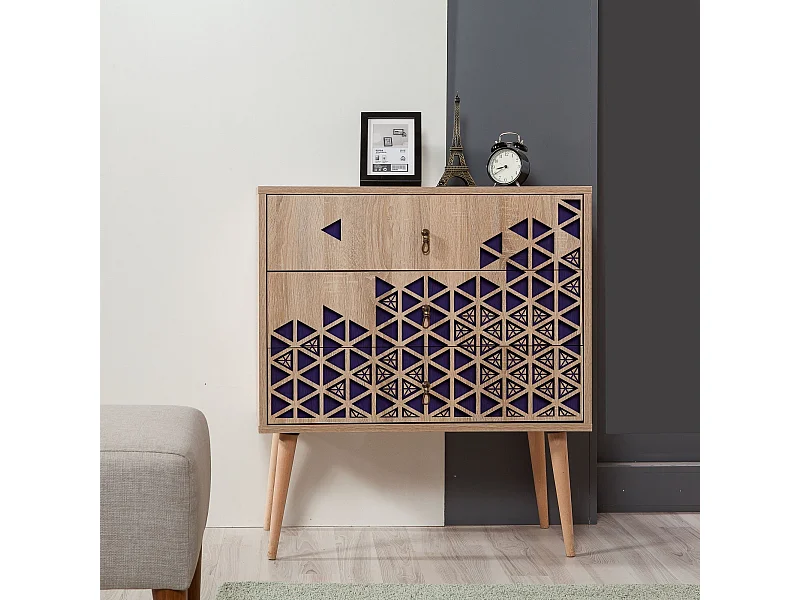 Cómoda Trio-123 sonoma color roble 80x40x90 cm