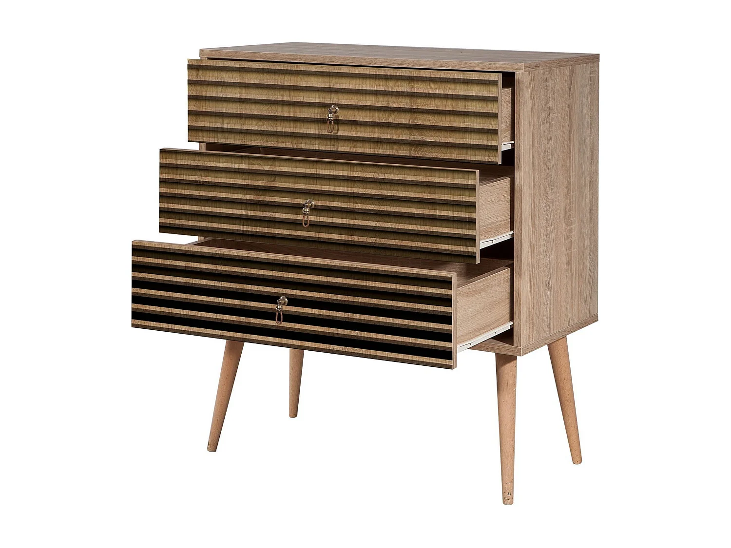 Cómoda Trio-220 sonoma color roble 80x40x90 cm